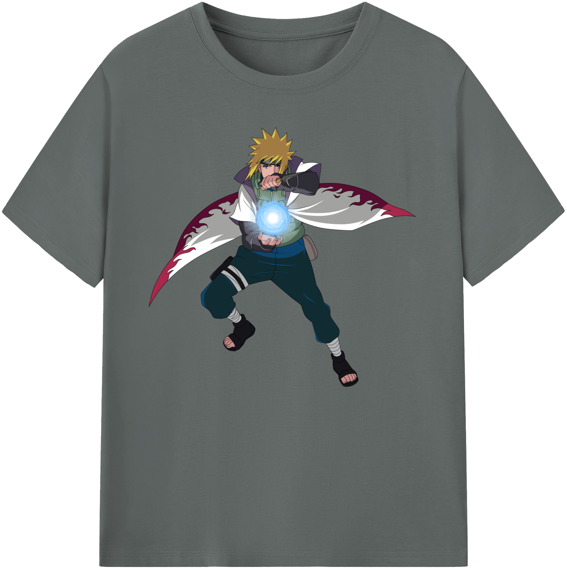 （画像用） NARUTO -ナルト- 波風 ミナト Namikaze Minato 綿100％ メンズ半袖Tシャツ｜肌触りやわらか＆通気性